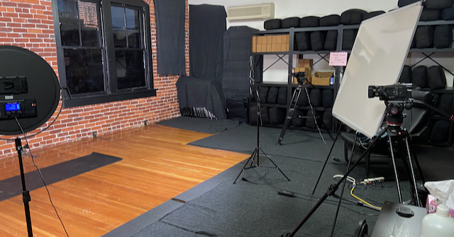 A View of the MamaSpace Yoga Studio set up for video recording